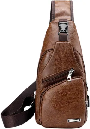 Small Backpack Purses for Women Chest Bags Sling Purses for Travel Shopping Beach Vacation Essentials(Brown)