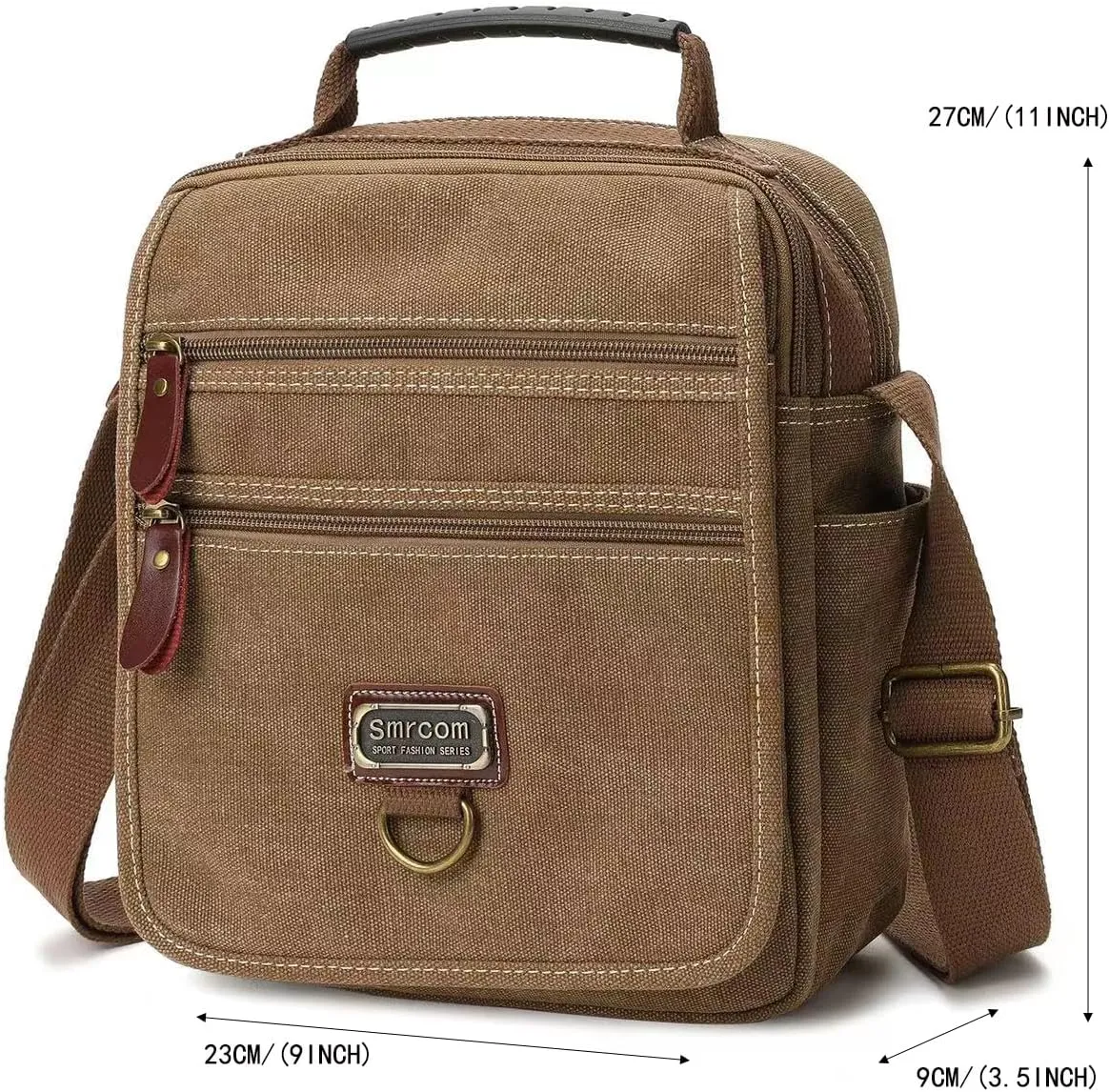 Small Canvas Crossbody Messenger Bag - Man's Casual Shoulder Bag