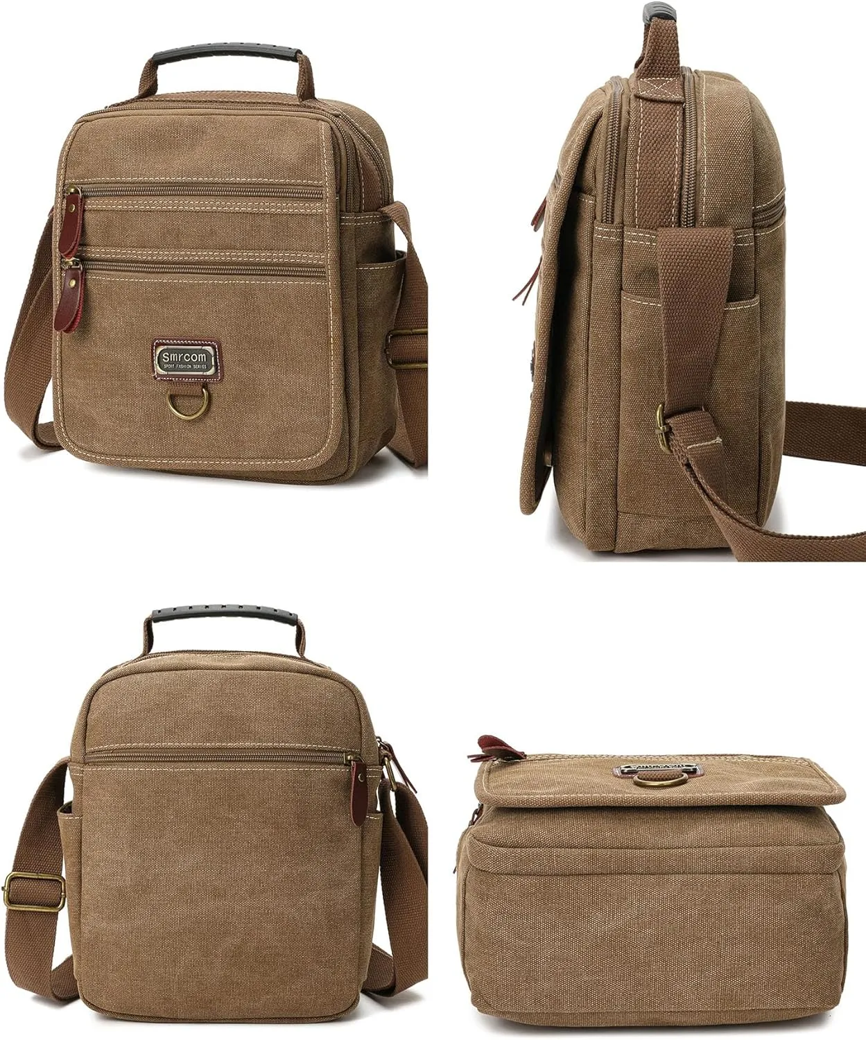 Small Canvas Crossbody Messenger Bag - Man's Casual Shoulder Bag