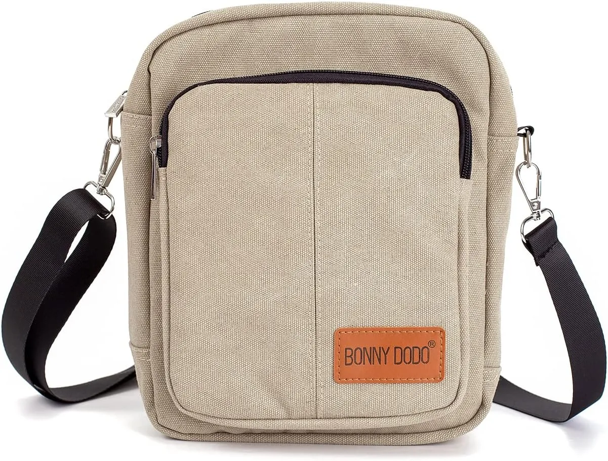 Small Casual Canvas Messenger Bags Lightweight Crossbody Travel Purse Shoulder Bags for Women Men Canvas Side Bag for Men