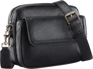 Small Crossbody Bag for Men in Sustainable Leather Versatile Cross Body, Shoulder, and Messenger Bag with Zip Top
