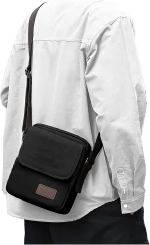 Small Crossbody Bag for Men,Canvas Messenger Shoulder Bags Crossbody Satchel Bag Men's Side Bags Over the Shoulder Purse