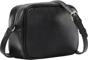 Small Crossbody Bag for Women in Grain Eco Leather Luxury Look Shoulder Bags with Zip Top