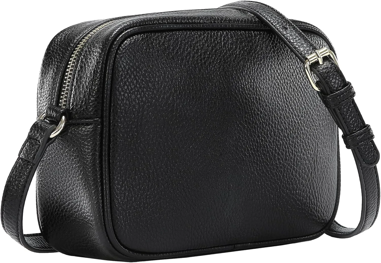 Small Crossbody Bag for Women in Grain Eco Leather Luxury Look Shoulder Bags with Zip Top