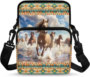 Small Crossbody Bags for Women Men, 2 Layer Messenger Sling Bag Waist Fanny Pack