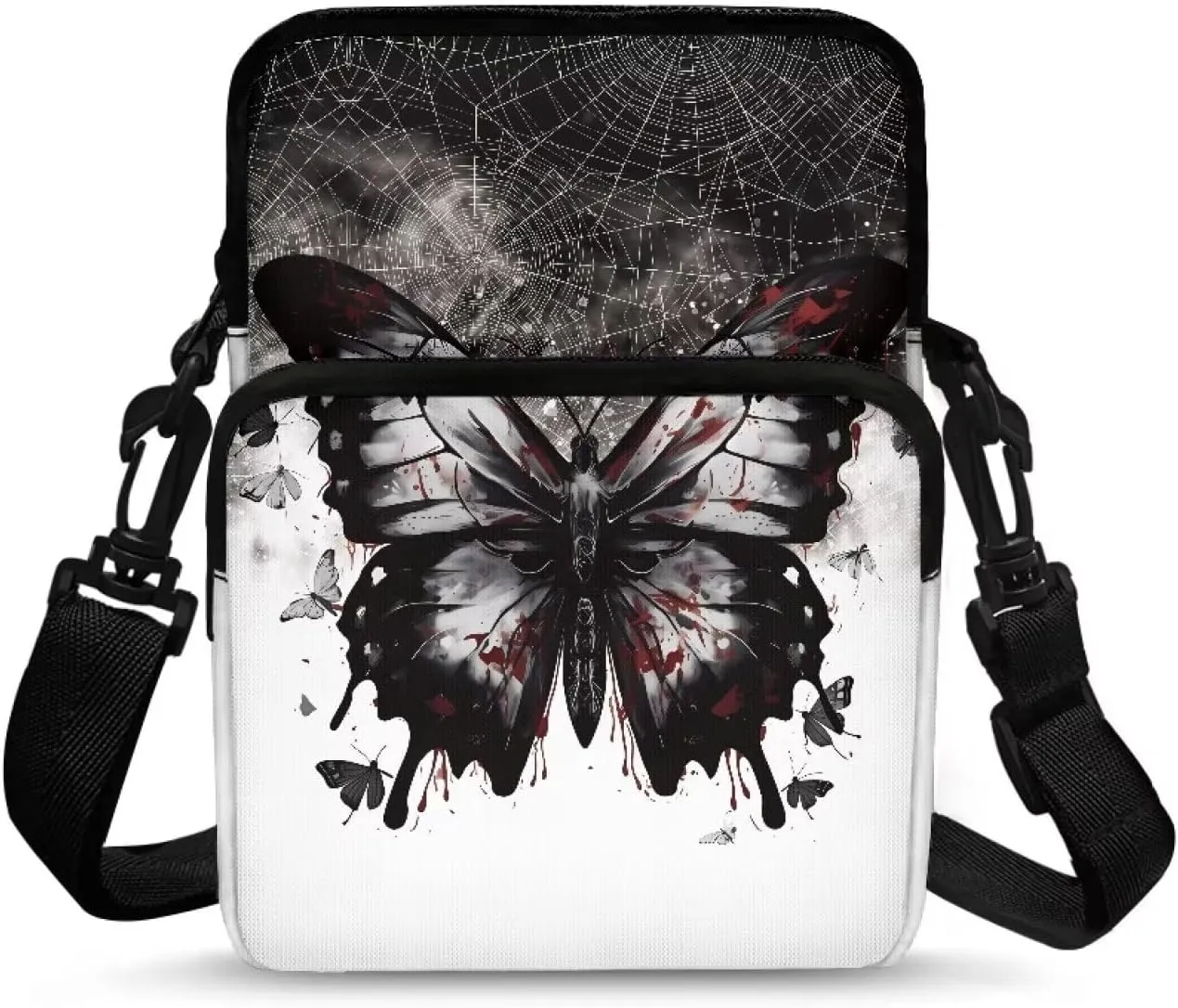 Small Crossbody Bags for Women Men, 2 Layer Messenger Sling Bag Waist Fanny Pack