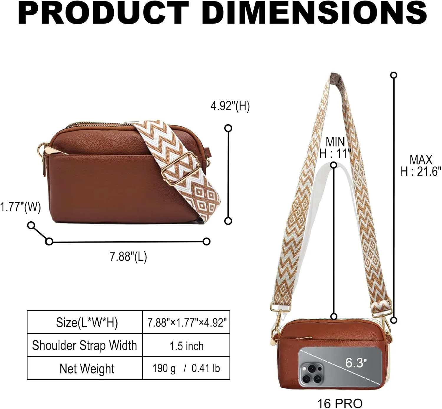 Small Crossbody Bags for Women Vegan Leather Purses Shoulder Handbags with Adjustable Strap