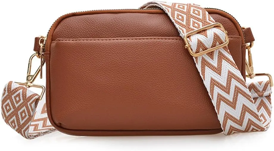 Small Crossbody Bags for Women Vegan Leather Purses Shoulder Handbags with Adjustable Strap