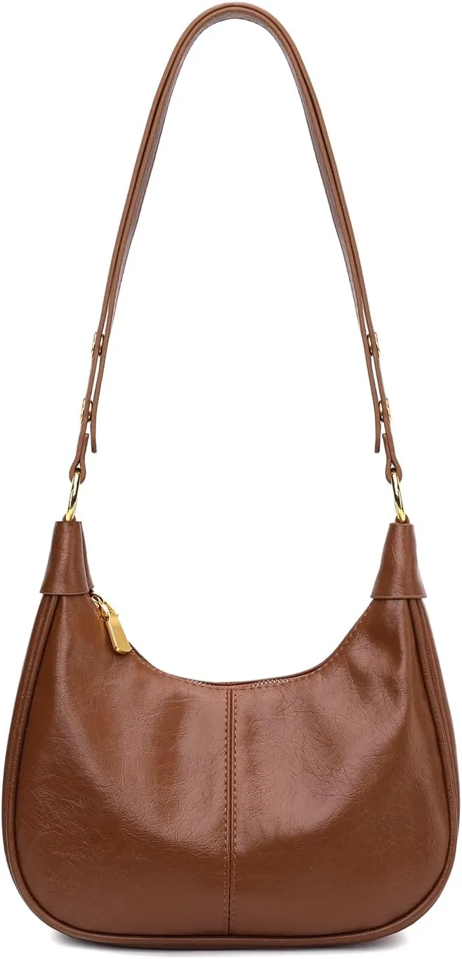 Small Hobo Bags Retro Crescent Shoulder Purse Women Soft Crossbody Handbag