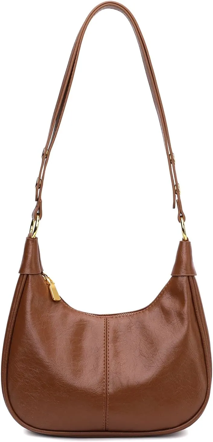 Small Hobo Bags Retro Crescent Shoulder Purse Women Soft Crossbody Handbag