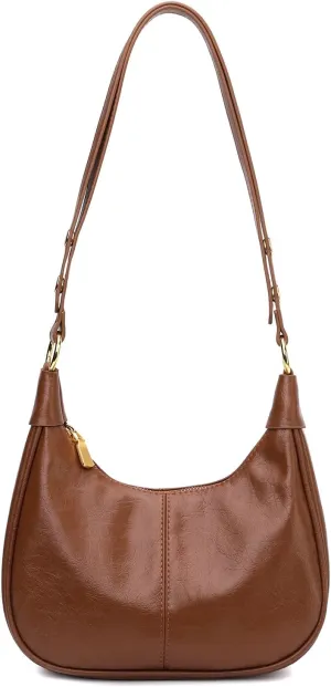 Small Hobo Bags Retro Crescent Shoulder Purse Women Soft Crossbody Handbag