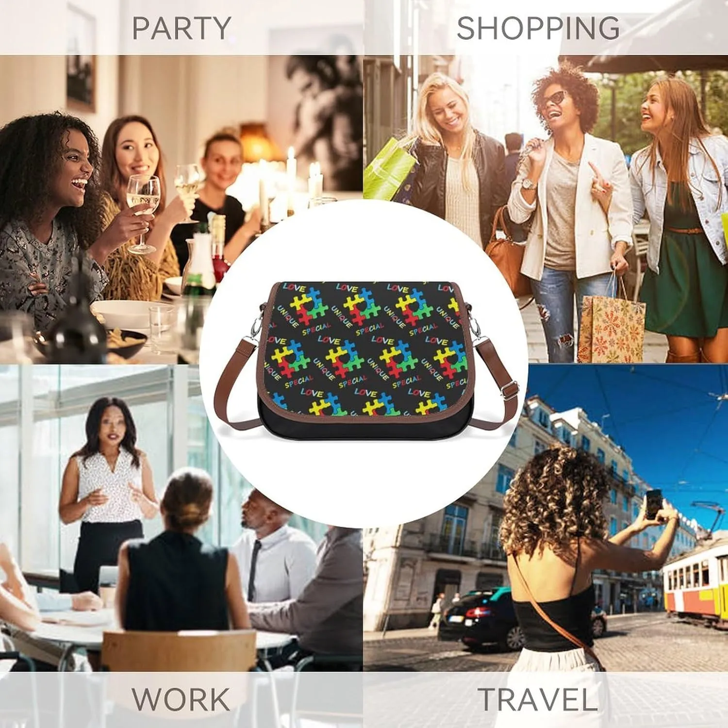 Small Leather Crossbody Purse for Women Men Ladies Handle Shoulder Bags