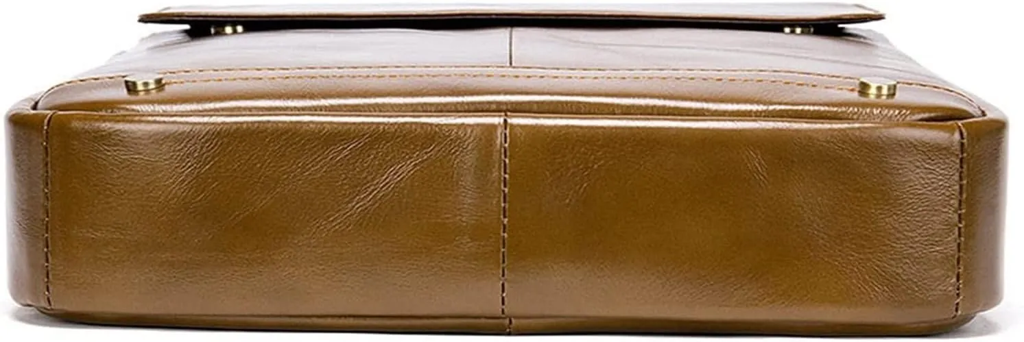 Small Messenger Bag for Men Retro Handbag, Tablet Handbag Vintage Leather Messenger Bag Casual Shoulder Bag