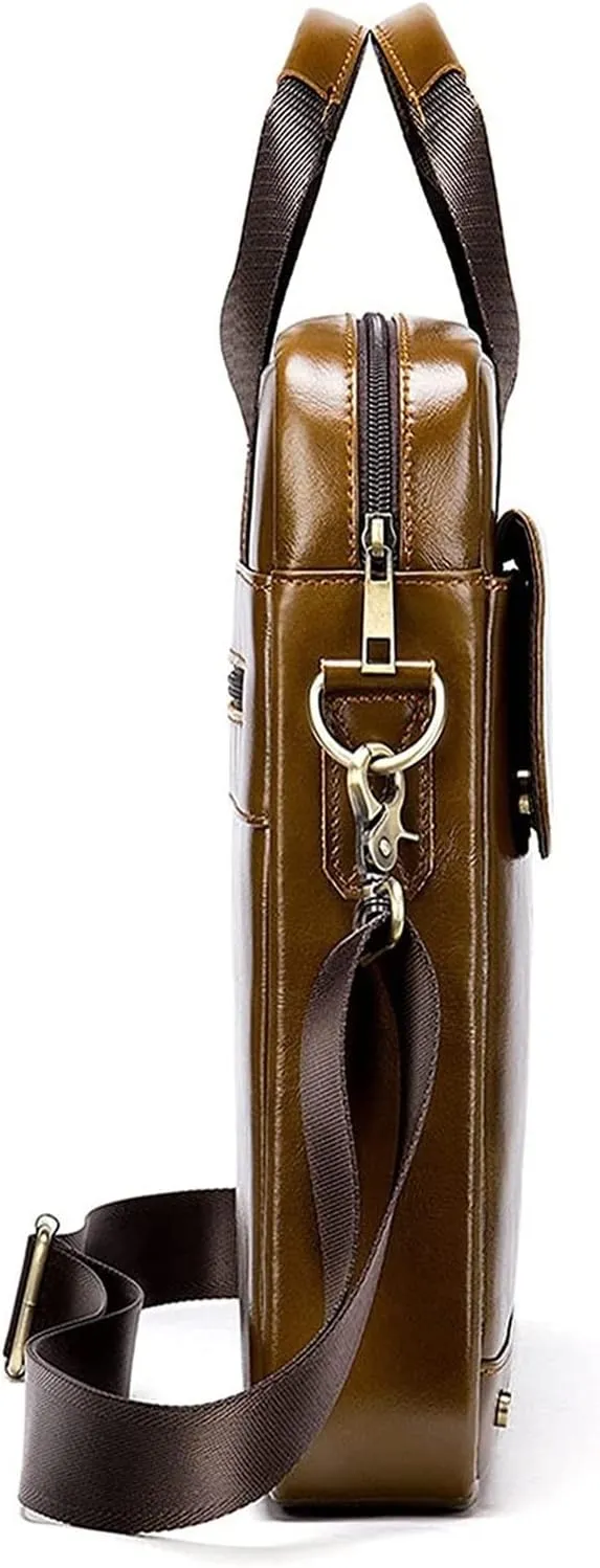 Small Messenger Bag for Men Retro Handbag, Tablet Handbag Vintage Leather Messenger Bag Casual Shoulder Bag