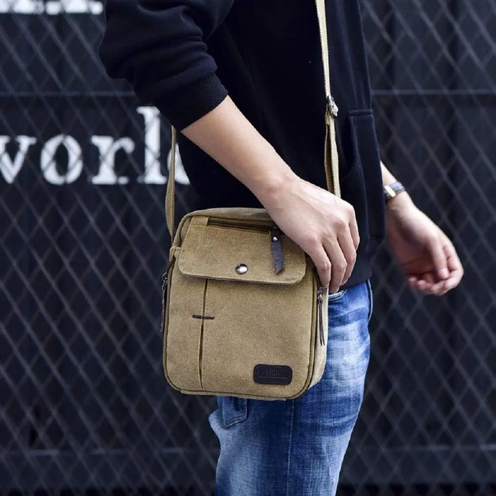 Small Shoulder Bags Canvas Travel Purse Casual Messenger Bag Mens Womens Mini Crossbody Purse