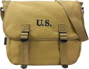 SMONT WW2 US M1936 Canvas Messenger Bag, 12" Vintage Tactical Musette Satchel Bags Military Crossbody Haversack