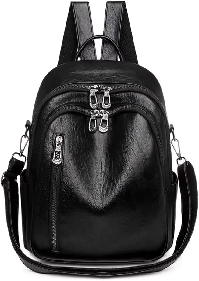 Soft Leather Backpack Purse for Women Convertible Rucksack Designer Shoulder Bag Waterproof Travel Satchel Bag Daypack