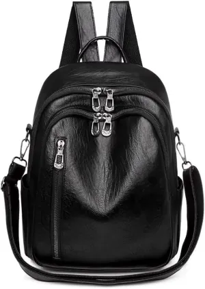 Soft Leather Backpack Purse for Women Convertible Rucksack Designer Shoulder Bag Waterproof Travel Satchel Bag Daypack