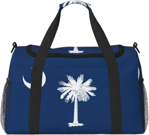 South Carolina Flag print Weekender Overnight Carry On Bag Gym Luggage Bag Duffel Bag for Travel Women