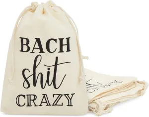 Sparkle and Bash 12-Pack Drawstring Party Favor Bags for Bachelorette, Bachelor, Bridal Shower, Hangover Recovery Kit (Cotton, 6x8 in) - Bachelorette Bags