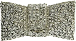 Sparkly Diamond Bow Evening Bag Clutch Purses for Women Rhinestone Glitter Shoulder Handbag for Party Prom Cocktail Wedding