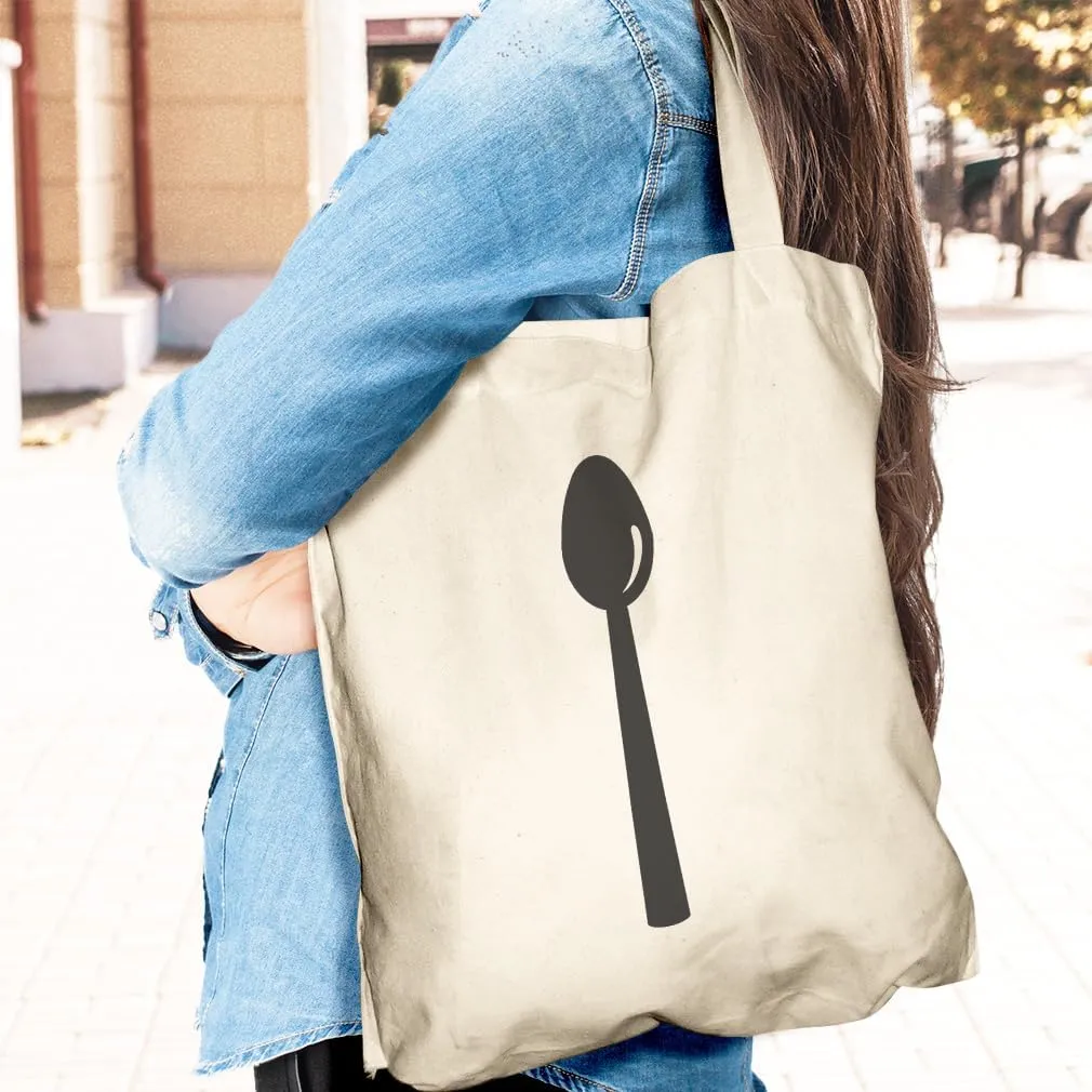 Speedy Pros Canvas Tote Bag for Women Spoon Home Kitchen Housewarming Beach Bags for Women