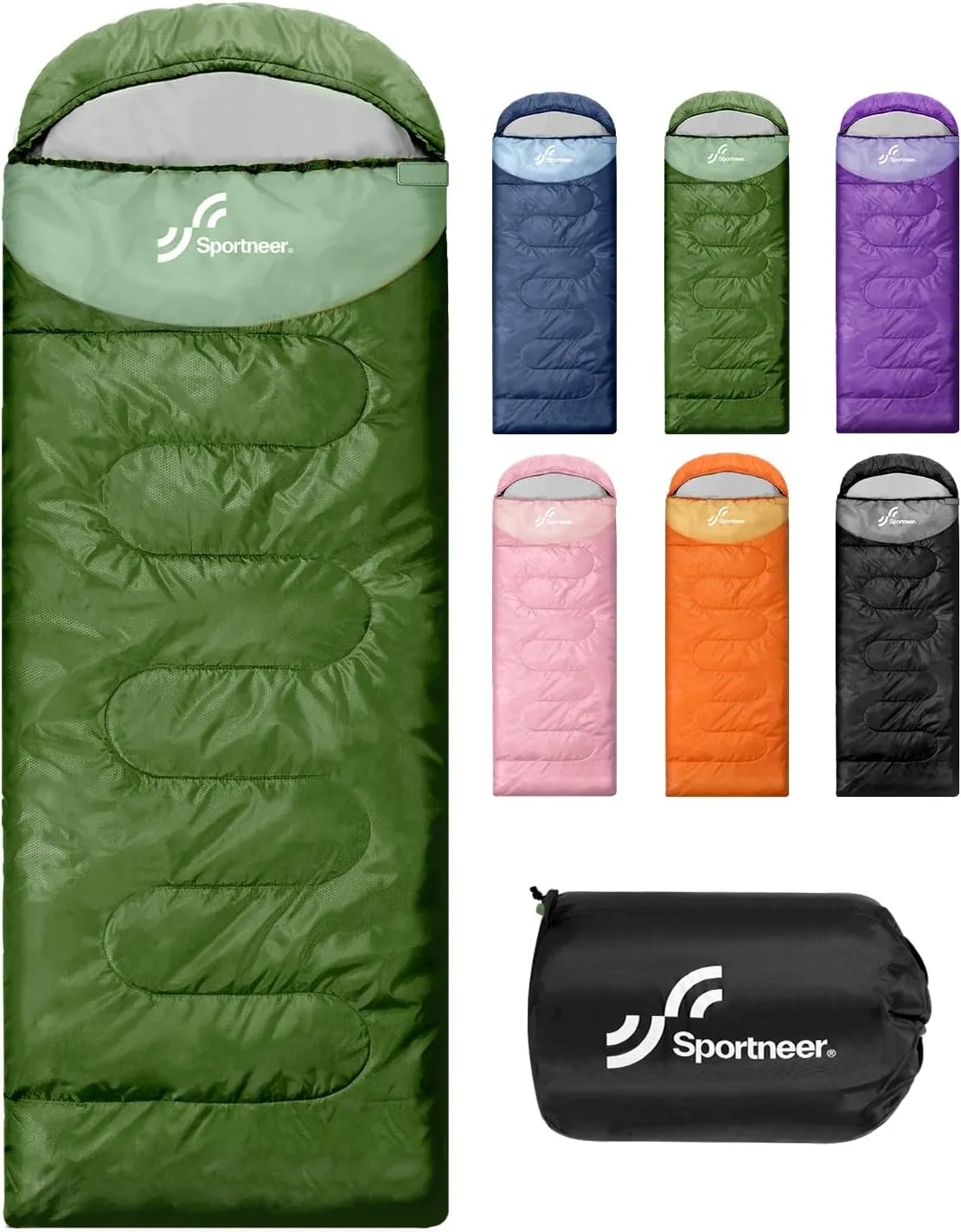 Sportneer Sleeping Bags for Adults, Warm & Cold Weather Sleeping Bag for Adults Kids Boys Girls - Lightweight Compact Camping Gear Equipment, Traveling, Backpacking, Hiking
