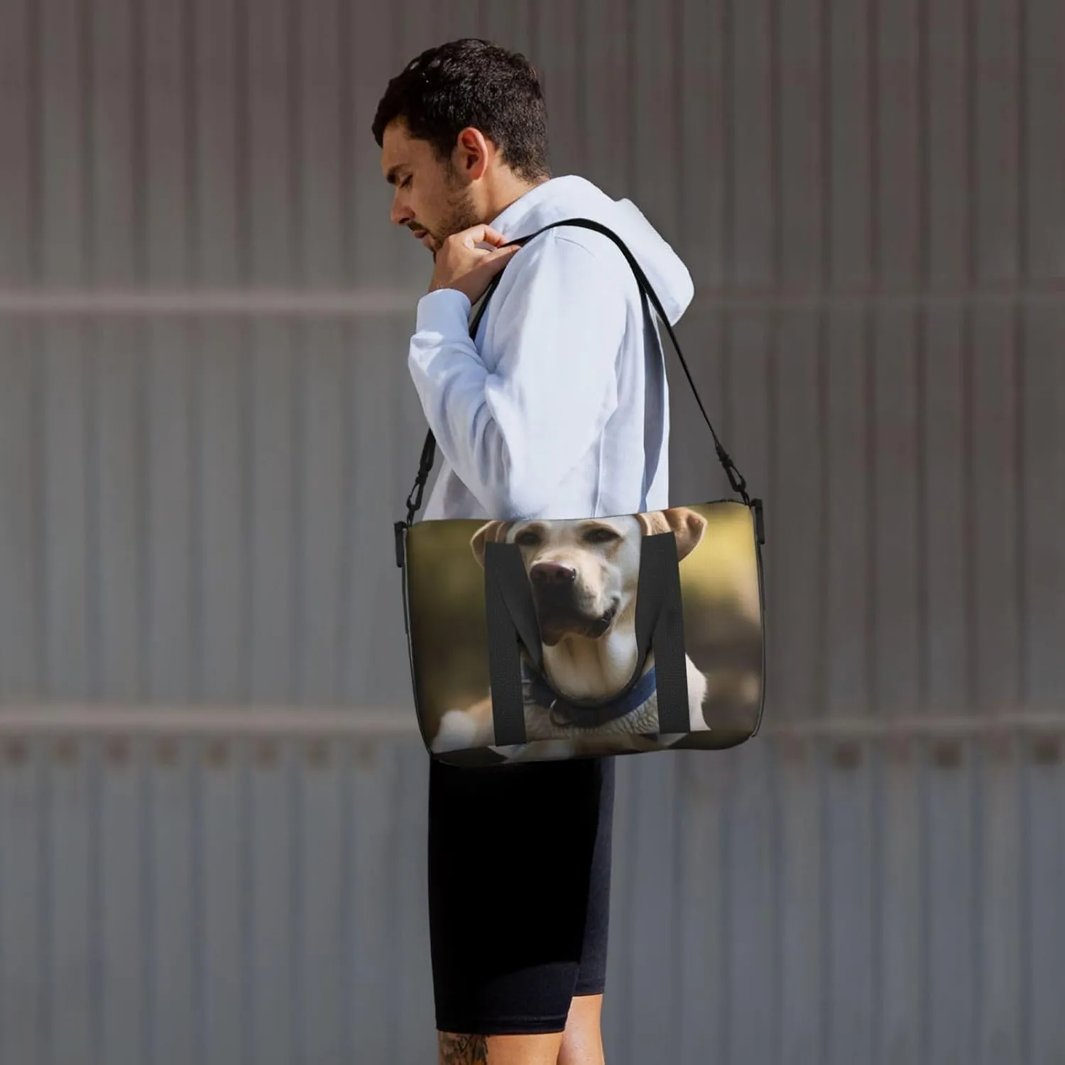 Sports Gym Bag for Women Men Travel Duffel Bag Tote Weekender Bag Carry on Overnight Bag for Travel Swimming Fitness Workout Sports Labrador Duffle Bag