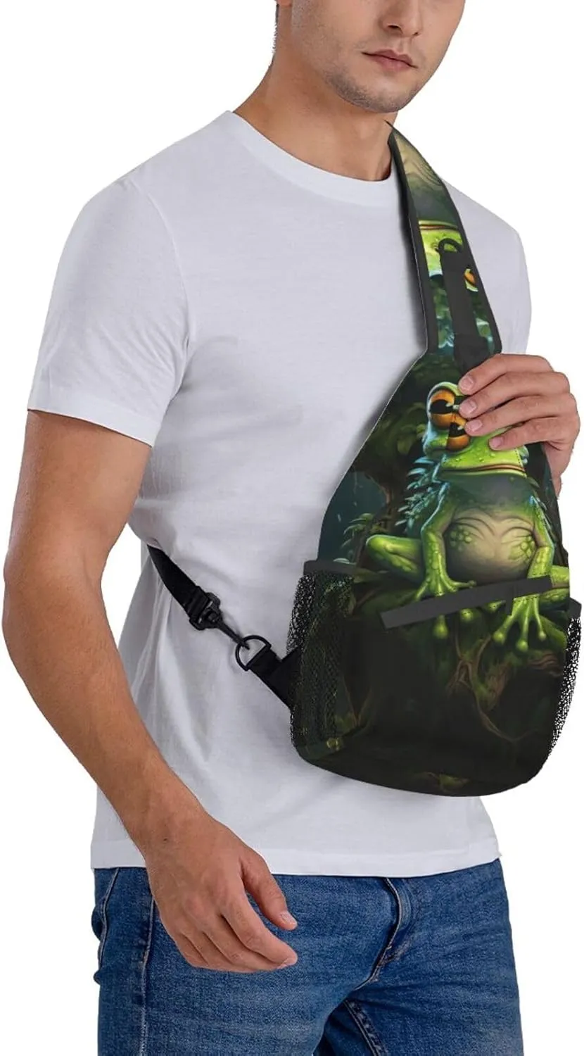 Spring Sunflowers Retro Flowers Crossbody Bag Chest Shoulder Bag Small Casual Backpack Suitable For Women Men Hiking