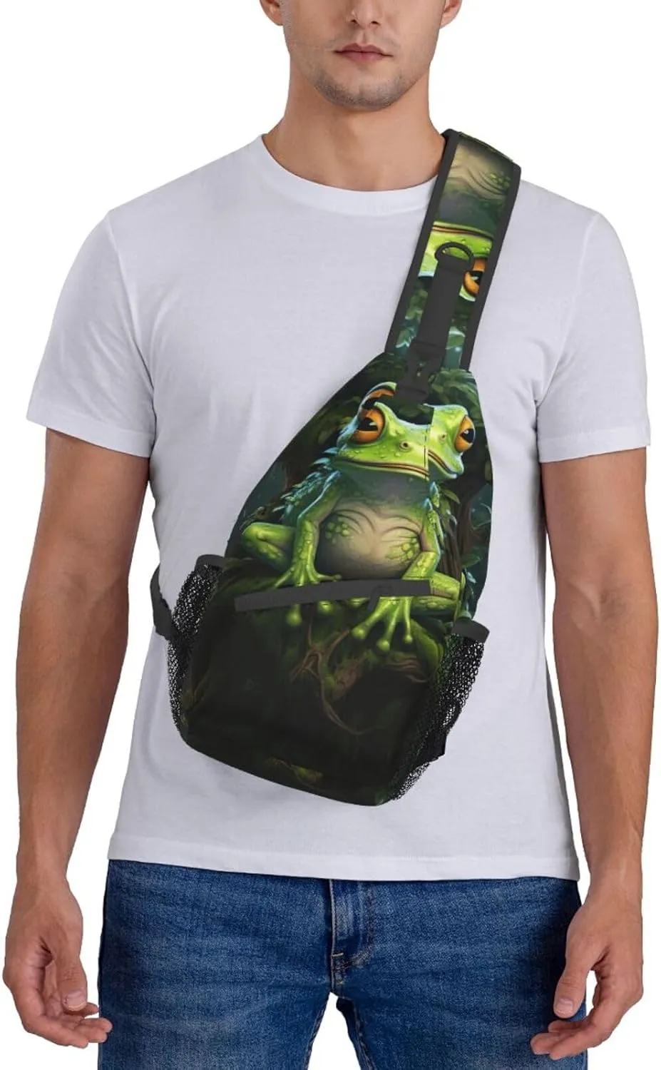 Spring Sunflowers Retro Flowers Crossbody Bag Chest Shoulder Bag Small Casual Backpack Suitable For Women Men Hiking