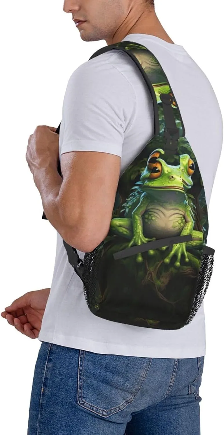 Spring Sunflowers Retro Flowers Crossbody Bag Chest Shoulder Bag Small Casual Backpack Suitable For Women Men Hiking