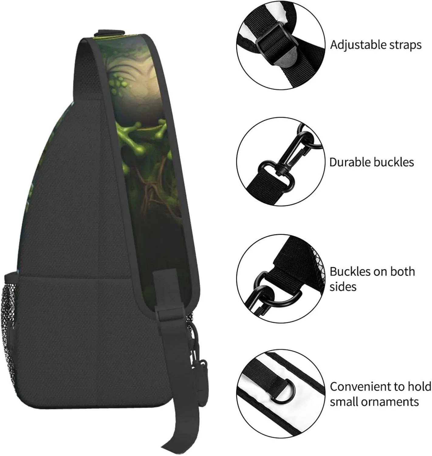 Spring Sunflowers Retro Flowers Crossbody Bag Chest Shoulder Bag Small Casual Backpack Suitable For Women Men Hiking