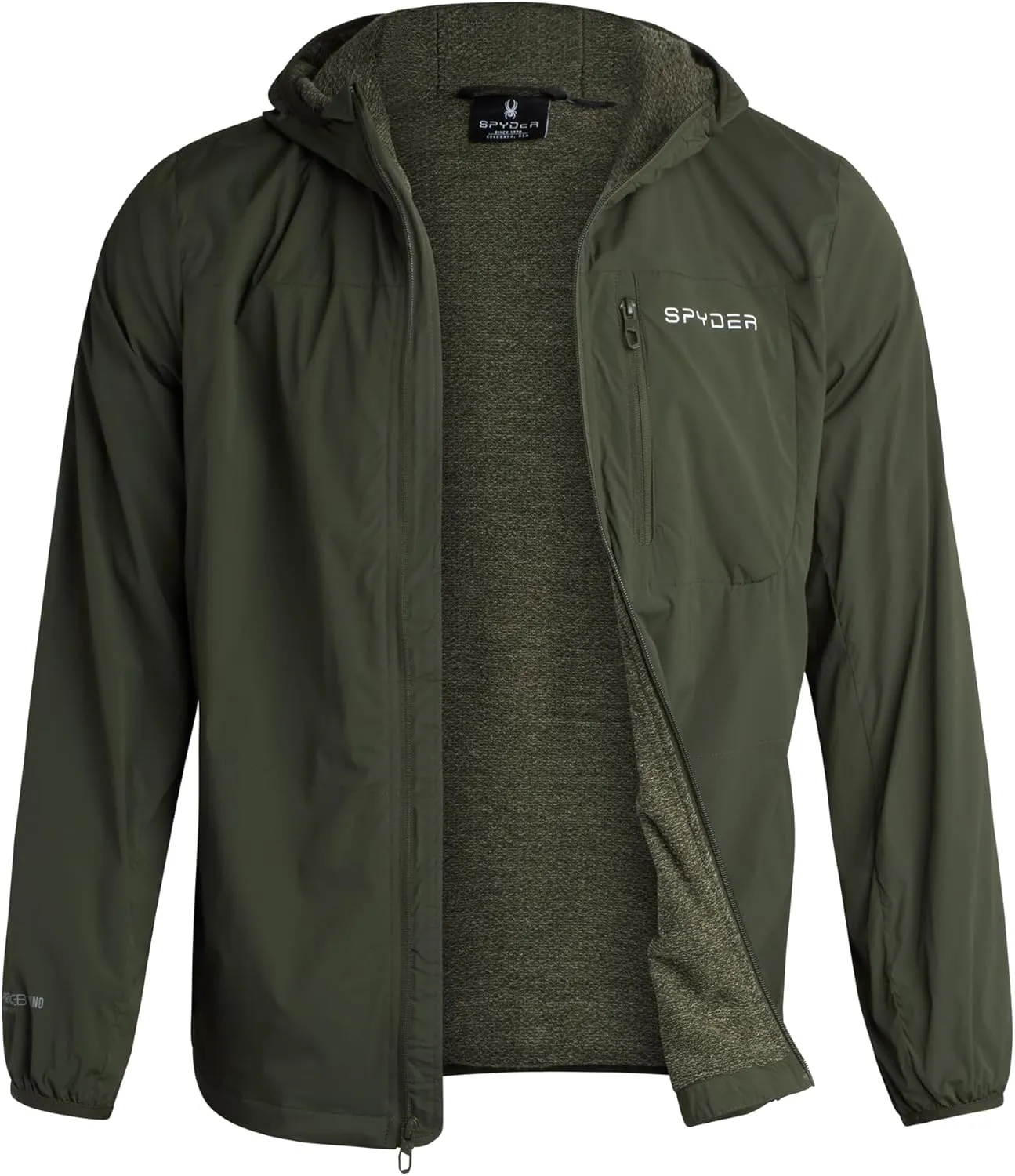 Spyder Mens Windbreaker Jacket - Lightweight Wind & Water Resistant Rain Coat for Men, Hooded Rain Jacket Men for Travel Golf