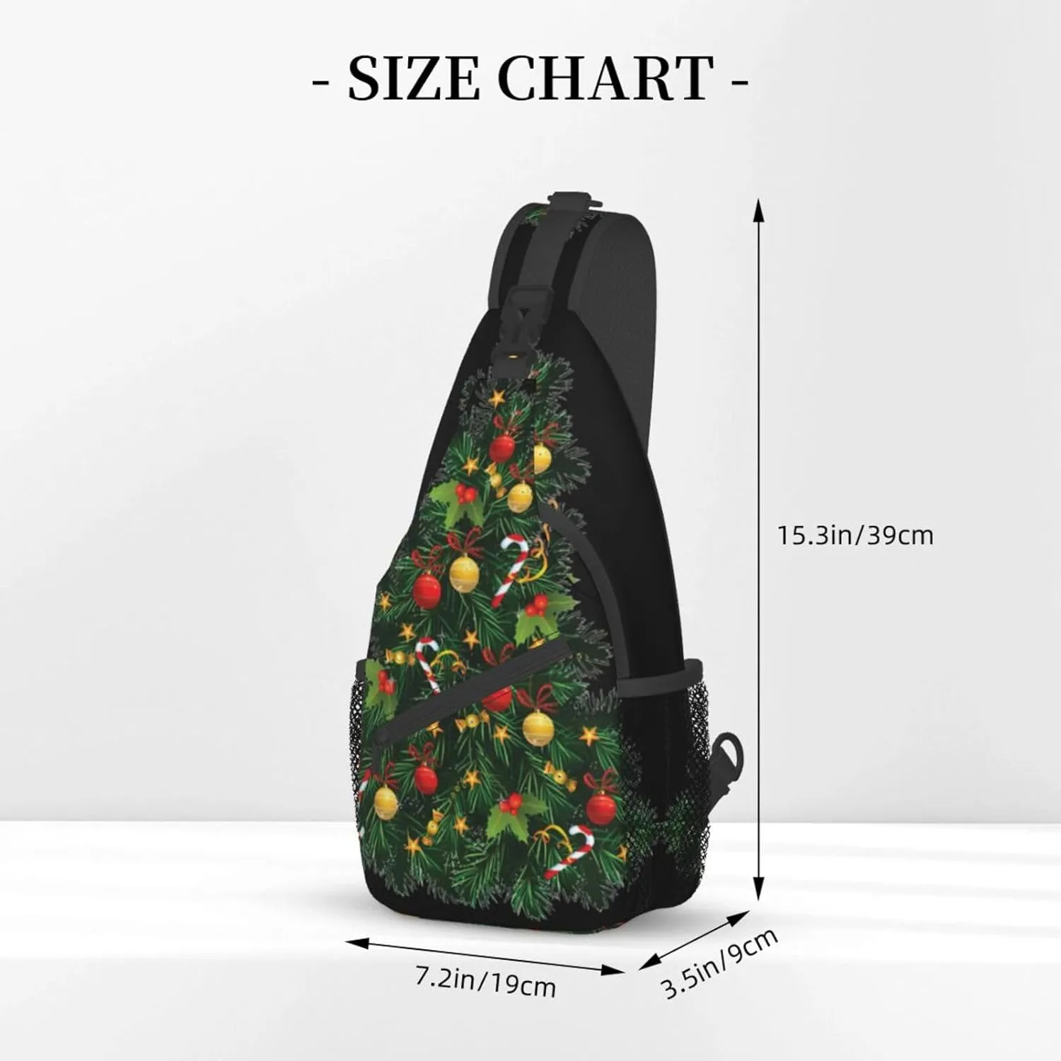 SSIMOO Christmas Tree Versatile Travel Hiking Backpack-Perfect For Outdoor Cycling,Chest Shoulder Bag