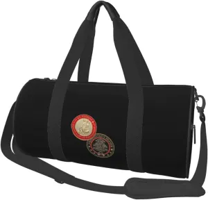 St Florian Patron Saint of Firefighters with Hero's Convertible Garment Bag with Shoulder Strap, Carry on Garment Duffel Bag for Men Women - Rolling Foldable for Travel Luggage Bags (Black)