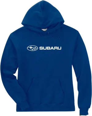 Subaru Genuine LOGO BLUE BASIC Pullover HOODIE Impreza STI WRX Forester Outback Ascent Legacy Crosstrek BRZ (LARGE)