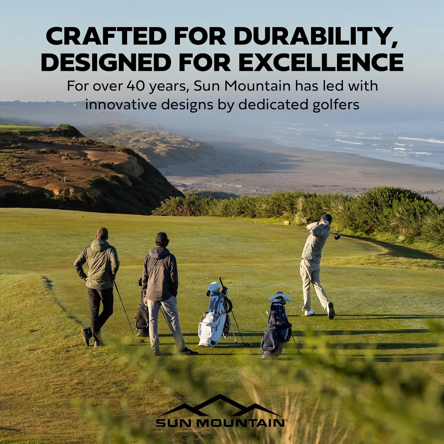 Sun Mountain 2025 Eclipse 3.5 4 Way Golf Stand Bag - Durable Golf Bag with Eleven Pockets for Ample Storage - Features an Ergonomic X-Fit Dual Strap System and a Matching Rain Hood