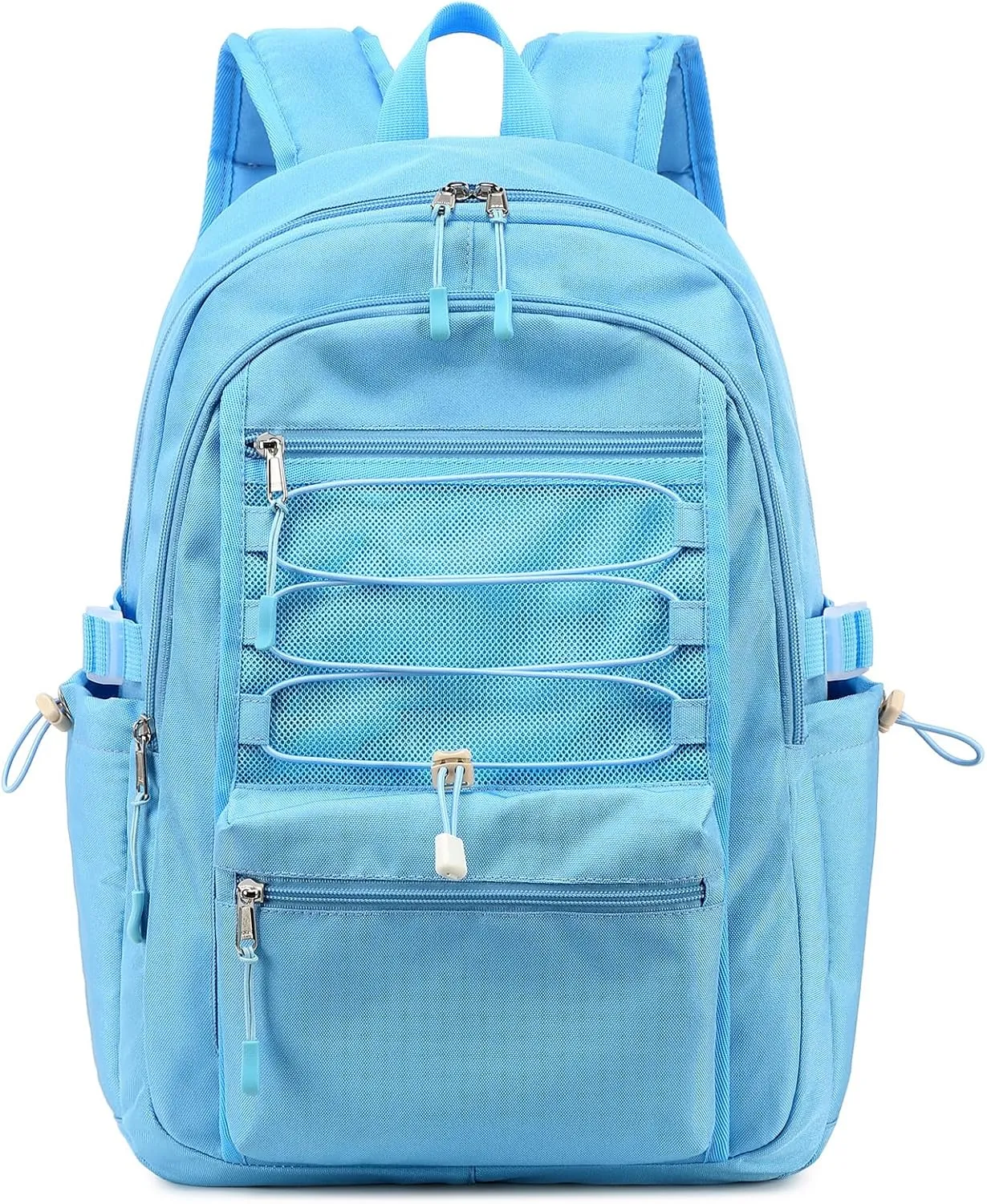 Sunborls School Travel Laptop Backpack Teen Girls Weekend Leisure Vacation Rucksacks Unisex 15.6in Handmade Rope Decoration Student Cute Lightweight High-Capacity The Gift Bookbag (Blue)