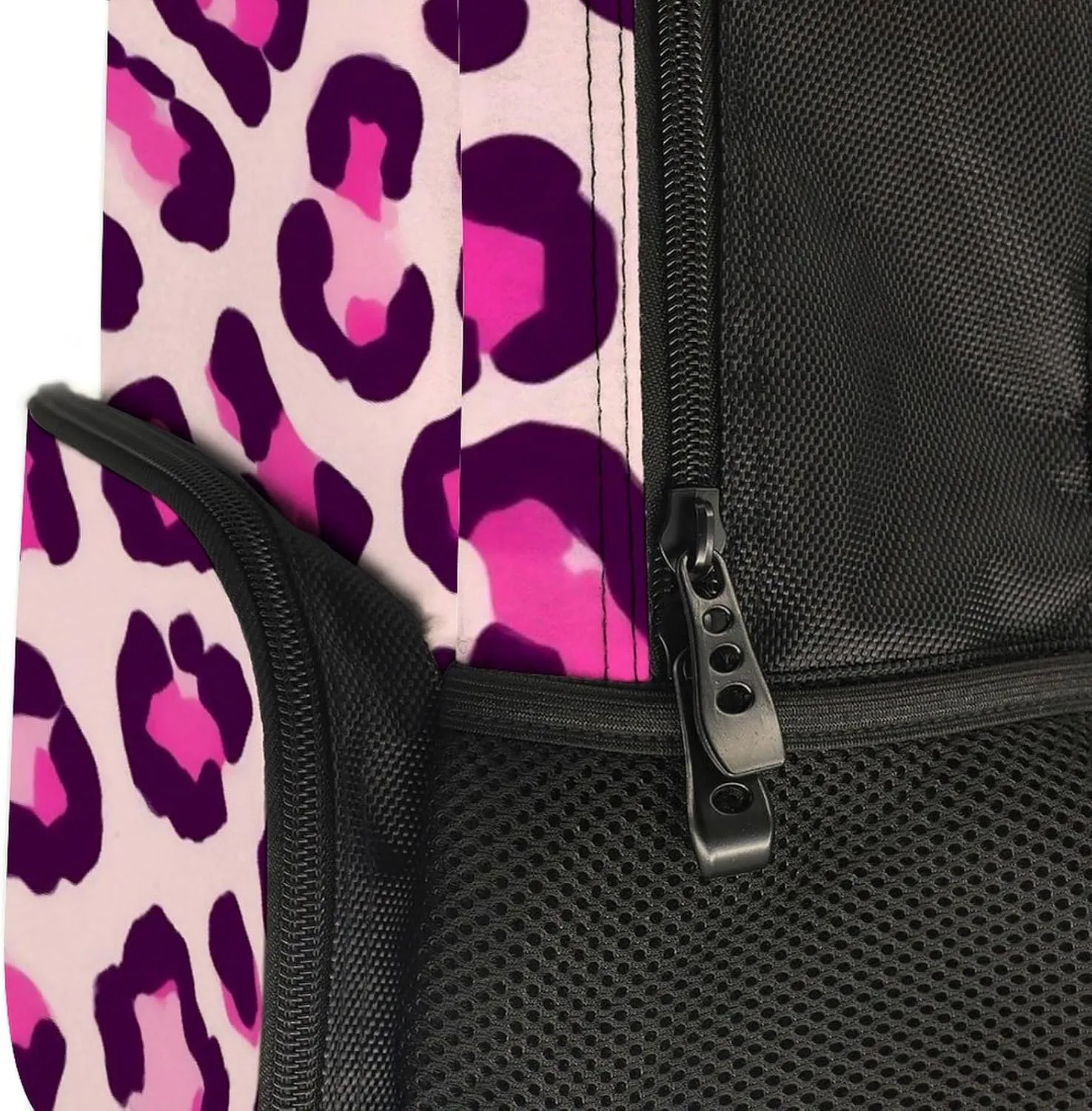 Supdreamc Adults Lightweight Cheetah Leopard Print Floral Pink Rucksacks Large Capacity Bookbag With Adjustable Shoulder Straps for Trekking Outdoors Bicycle