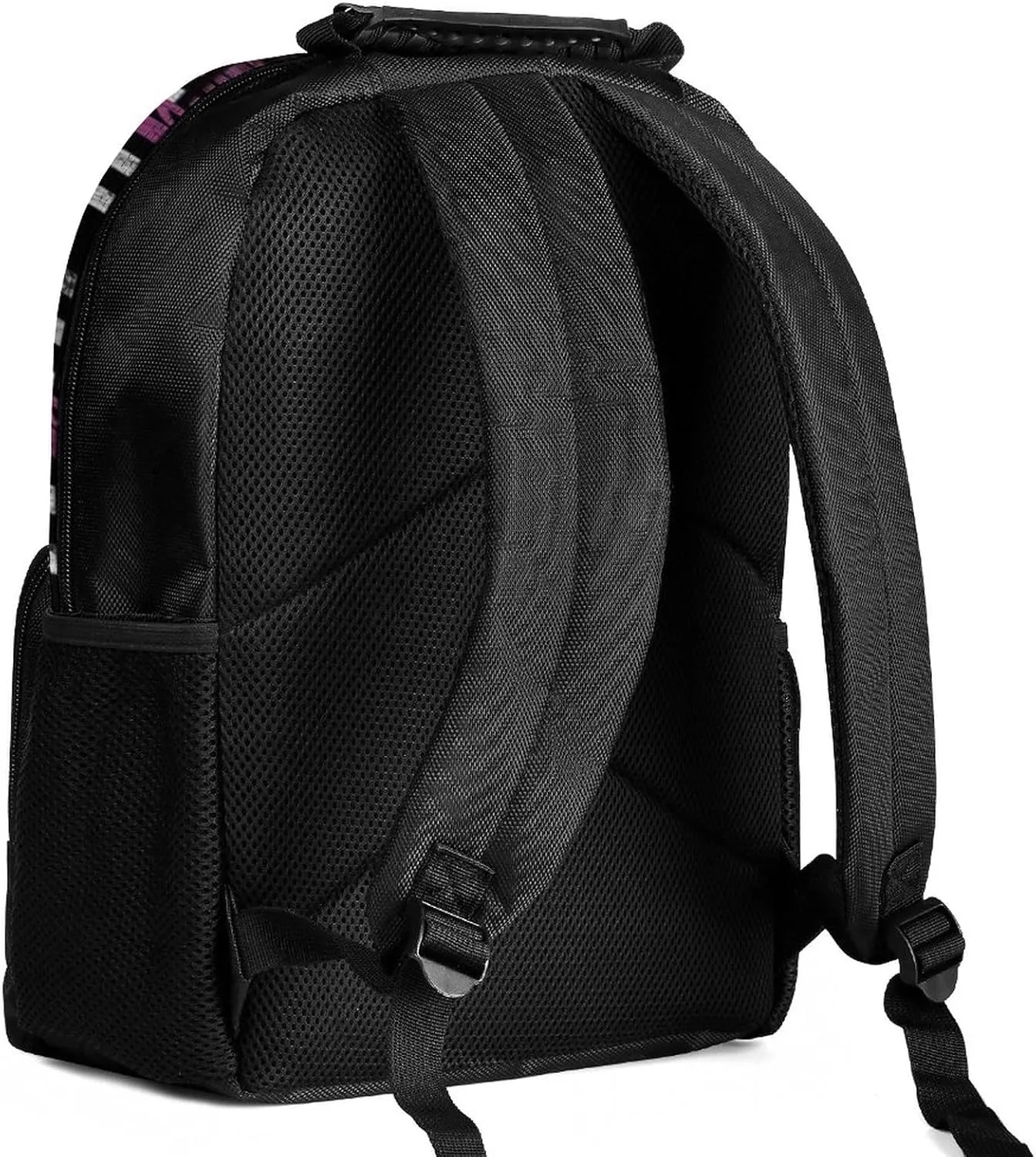 Supdreamc Fight Breast Cancer Pink Pattern Rucksacks Durable Polyester Anti-Theft Multipurpose Carry On Bag Large Capacity Gym Outdoor Hiking Backpack With Smooth Zippers