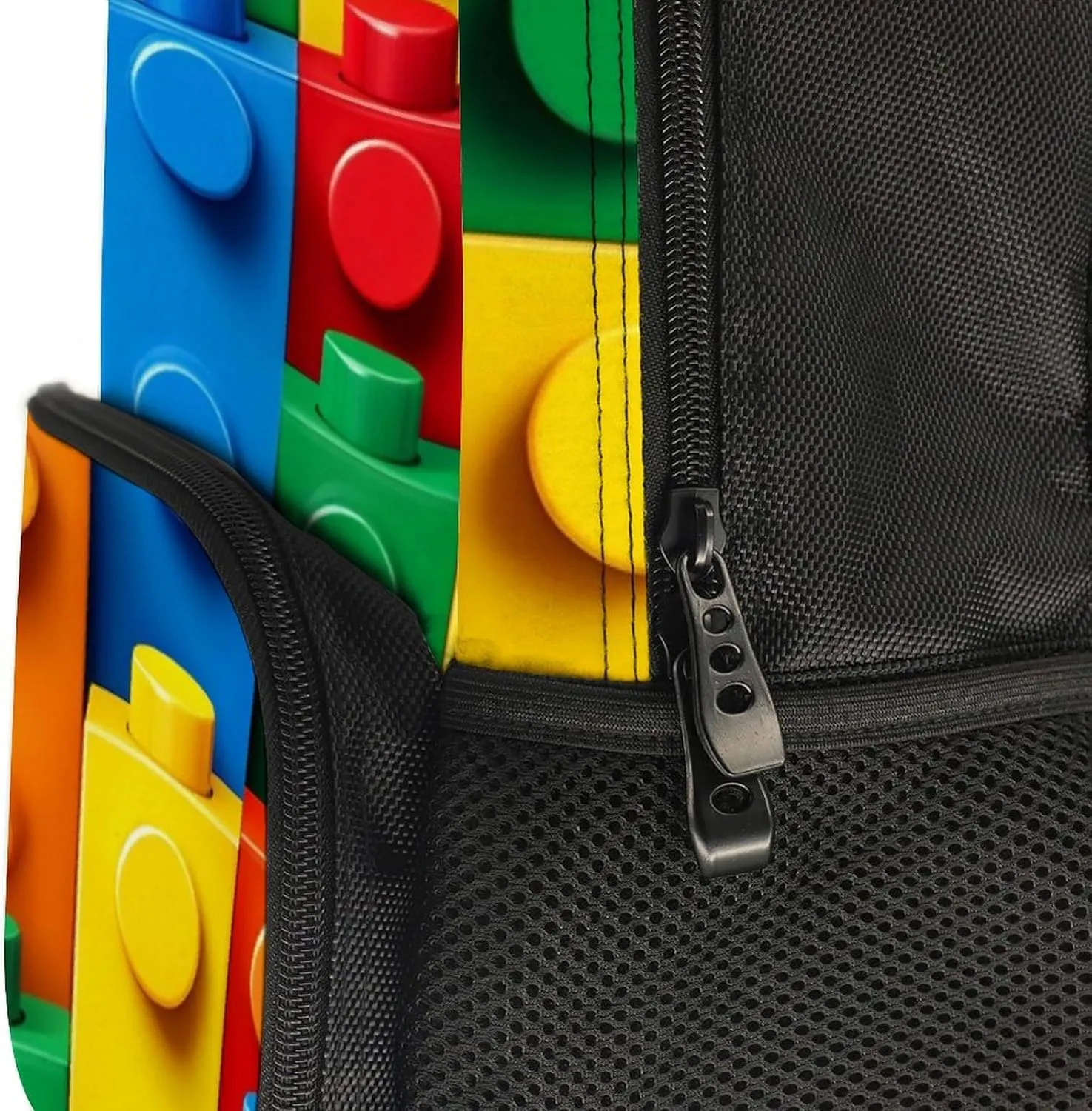 Supdreamc Lightweight Rucksacks for Camping Picnic Walking Cycling - Large Capacity Multipurpose Anti-Theft Carry On Bag, Colorful Building Blocks Bricks Travel Hiking & Camping Rucksack