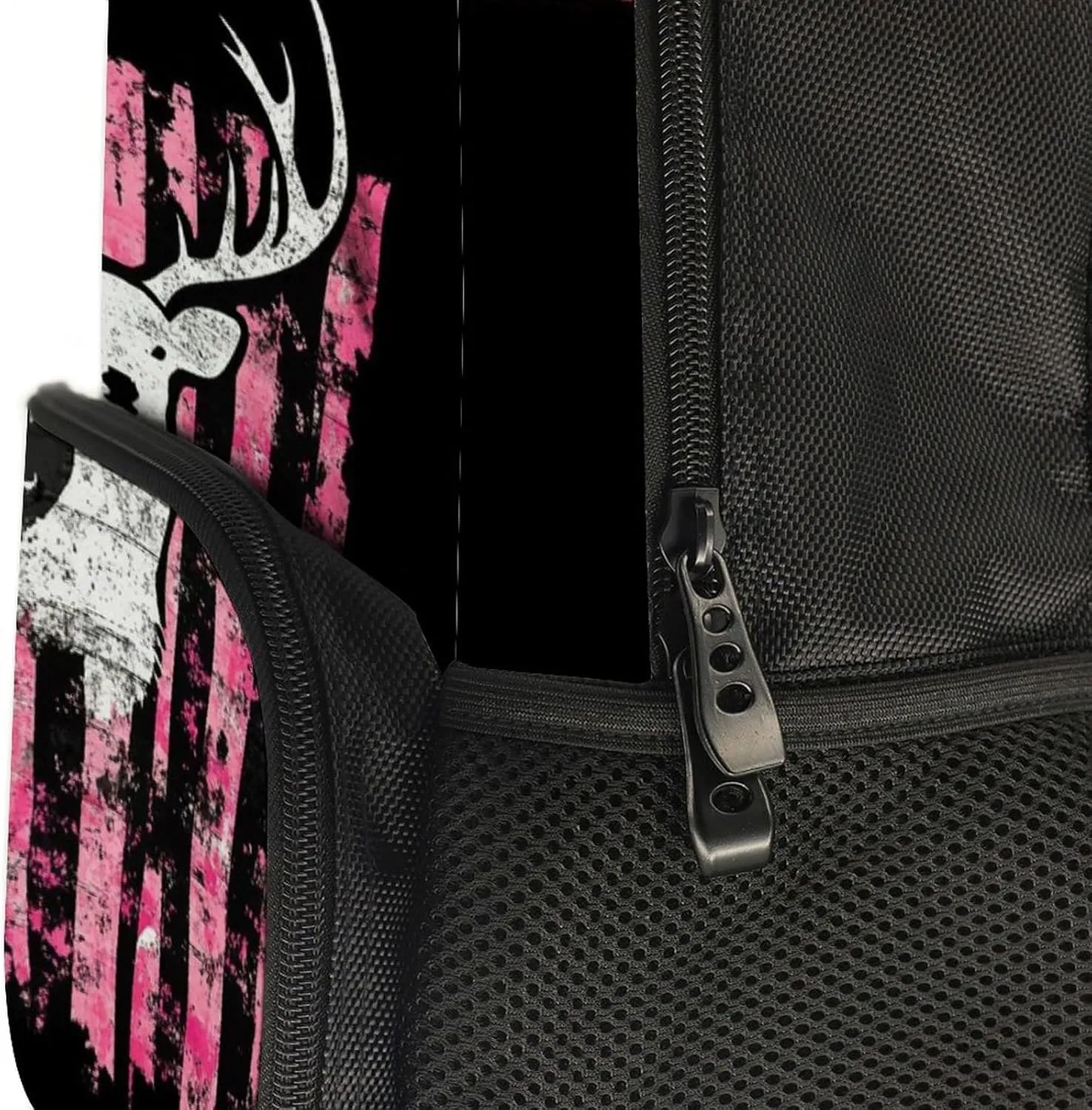 Supdreamc Lightweight Rucksacks for Climbing Outdoors Walking Cycling - Large Capacity Anti-Theft Multipurpose Carry On Bag, American Flag Camo Deer Hunting Pink Camouflage Camping Outdoor Backpack