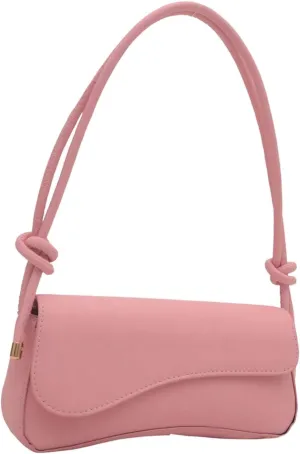 SweatyRocks Women's Asymmetrical Flap Shoulder Bag Adjustable Knot Strap Top Handle Purses