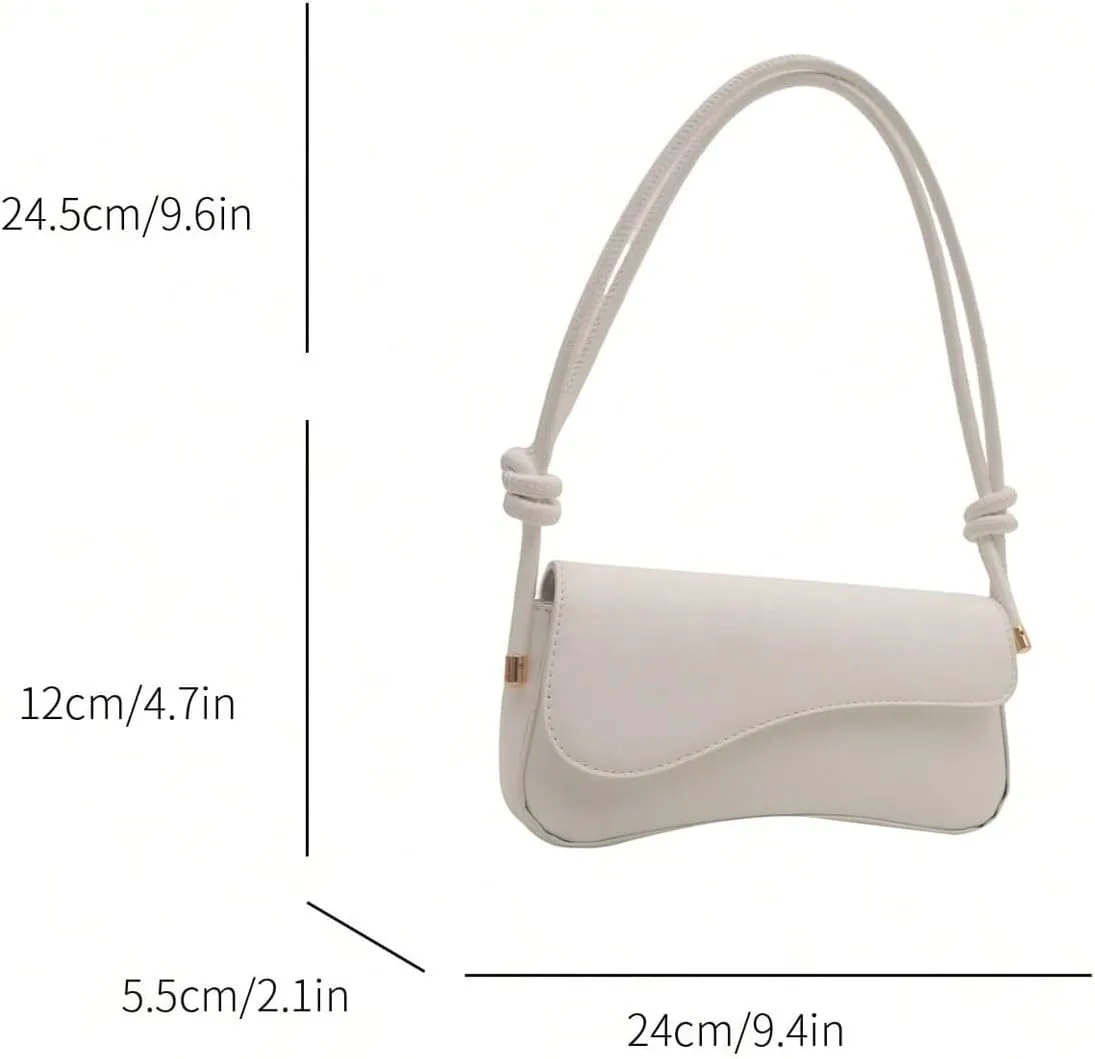 SweatyRocks Women's Asymmetrical Flap Shoulder Bag Adjustable Knot Strap Top Handle Purses