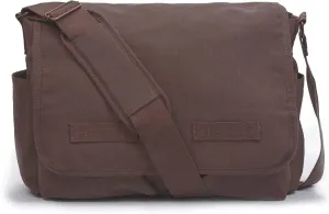 Sweetbriar Classic Vintage Messenger Bag - Original Heavyweight Cotton Canvas Shoulder Bag with Upgraded Features