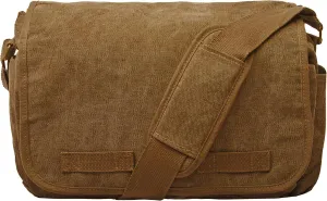 Sweetbriar Classic Vintage Messenger Bag - Original Heavyweight Cotton Canvas Shoulder Bag with Upgraded Features