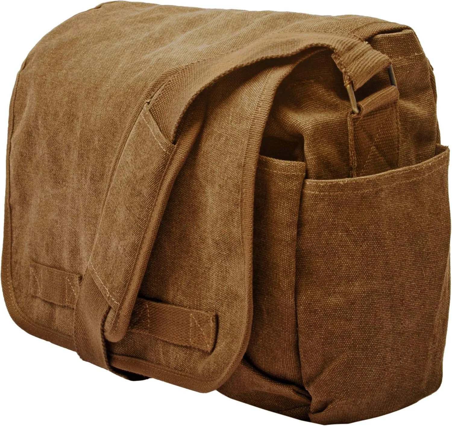 Sweetbriar Classic Vintage Messenger Bag - Original Heavyweight Cotton Canvas Shoulder Bag with Upgraded Features