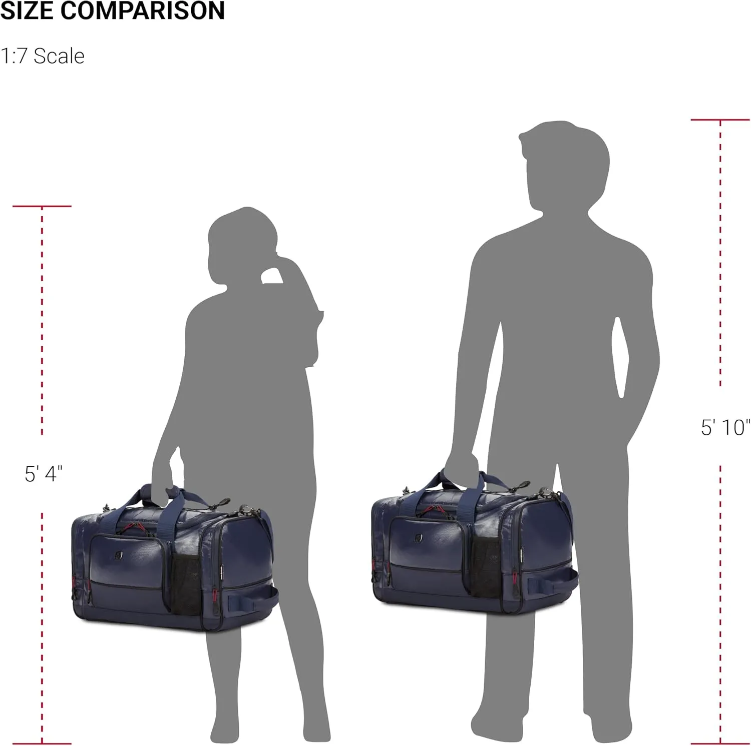 SwissGear Apex Duffle Bag for Travel and Gym with Bungee-Cord System