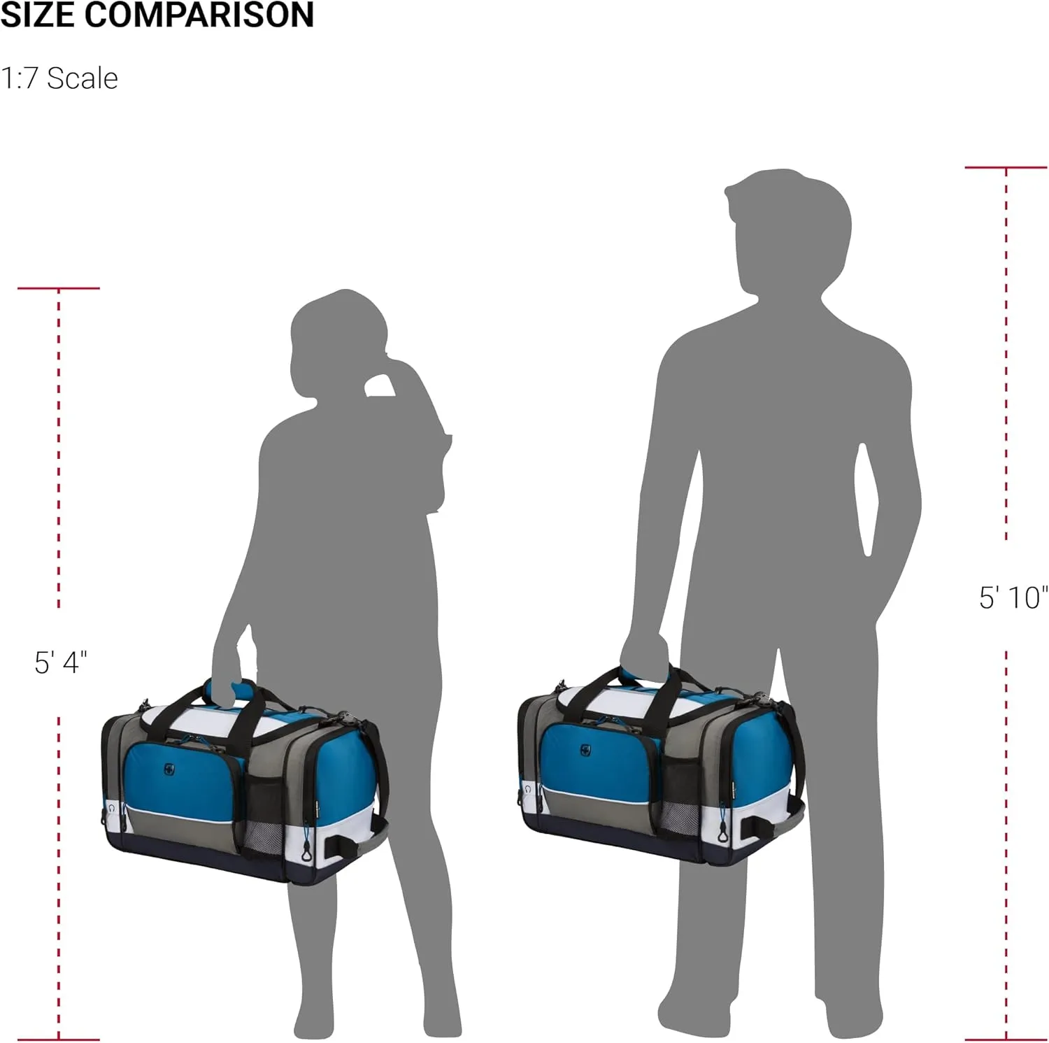 SwissGear Apex Duffle Bag for Travel and Gym with Bungee-Cord System