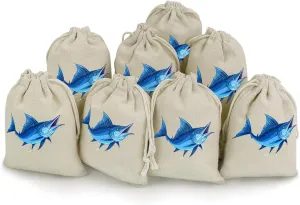 Swordfish Marlin Sailfish Gift Bags Personalized Holiday Gift Bags Small Drawstring Bags Pouch Storage Bags
